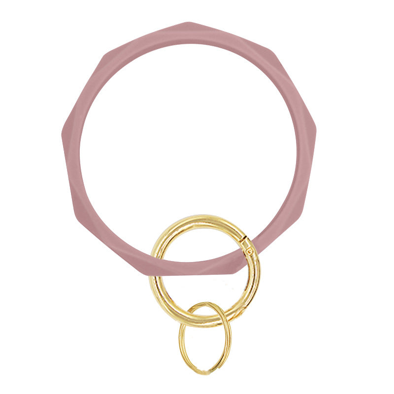 Wholesale Diamond Shape Silicone Bracelet Keychain